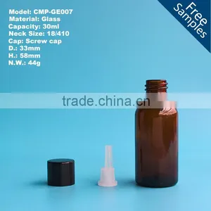30ml Amber Glass Bottles for Essential Oils With Reducer Plug thumbnail-1