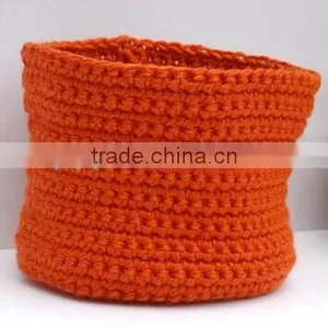 Fashion Crochet Basket , Hand Storage Baseket ,crochet Knitted Various Colors Basket thumbnail-2