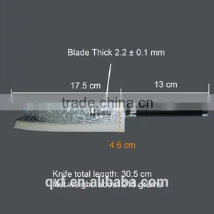Damascus 7inch Santou Knife thumbnail-2
