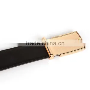 Gold Flat Belt Buckle Cheap Leather Belt For Men thumbnail-6