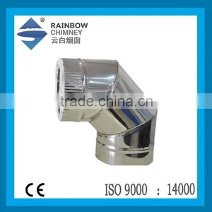 CE Stainless Steel Elbow Chimney Flue Pipe for Fireplace thumbnail-1