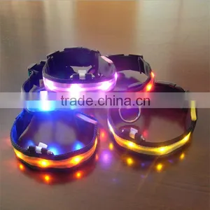 Night Safety LED Light-up Flashing Glow In The Dark Electric LED Pets Cat Dog Collar thumbnail-2