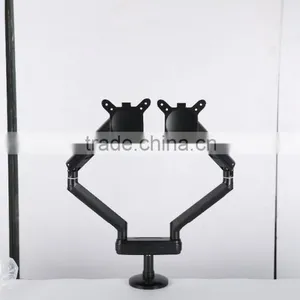 Dual Monitor Desktop Mount w/ Full Quick Release Arms Dual Monitor Arm Stand thumbnail-2