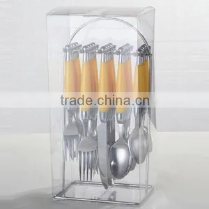 High Quality 24PCS Nice Gift Box Stainless Steel Plastic Handle Cutlery Set For Promotional Gift and Christmas Gift thumbnail-4