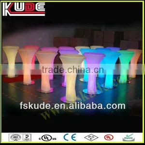 Colorful LED Illuminated Plastic Bar Furniture Led Glow Bar Table/led High Bar Table thumbnail-1
