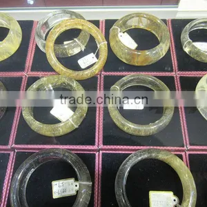 2015 High Quality Natural Rock Rutilated Quartz Crystal Bracelet thumbnail-1