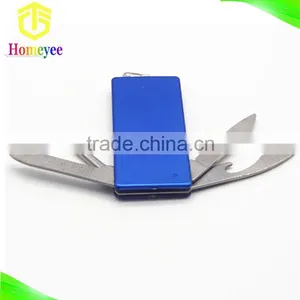 Square Shape Mini Pocket Knife With Scissors and Knife Keychain/gift Knife thumbnail-3
