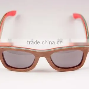 Handmade Wood Sunglasses Skateboard Wooden Glasses Eyewear Frames in China High Quality Custom Wood Sunglasses thumbnail-2