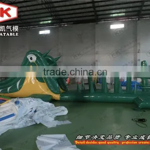 Water Swimming Pool Mobile Park Crocodile Inflatable Obstacle Course thumbnail-1