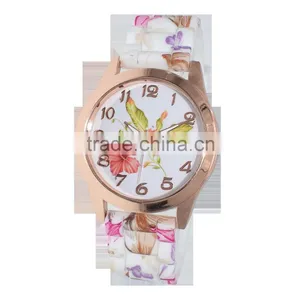 Fashion Printing Silicone Band Quartz Analog Wrist Watch thumbnail-1