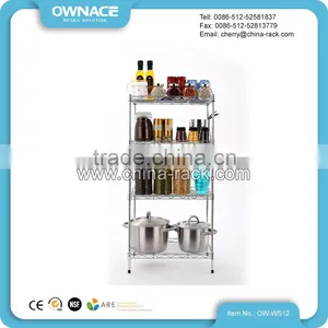 Household Kitchen Chrome Metal Wire Shelving thumbnail-4