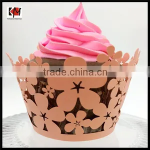Laser Cut Flower Paper Cupcake Wrapper for Sale thumbnail-1