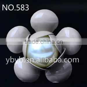 30mm Mini Goody Alloy Pearl Flower Korea Garment Accessories Buckle Hair Accessories Buckle-583 thumbnail-1