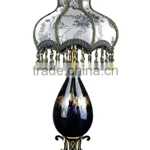 RORO Milan Impression Enamel Home Deco Lamp Pewter Craft Decorative Glass Table Lamp thumbnail-1