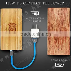 1000 mA Real Wood Mobile Phone Charger Wireless Charger With 5V 1A QI for Iphone, for Samsung thumbnail-2