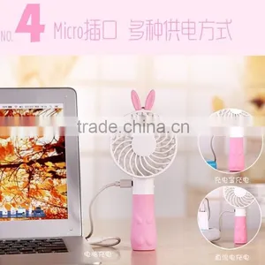 Cute Rabbit Mini Handheld Fan Rechargeable Mini USB Fan, Battery Powered Mini Fan Handheld, China Supplier thumbnail-5