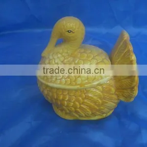 Glazed Ceramic Turkey as Container thumbnail-1