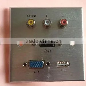 WALL PLATE VGA Female & Audio & Video & USB & HDMI Female Face Plate and Wall Socket thumbnail-1
