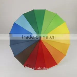16 Colors Rainbow Golf Umbrella thumbnail-5