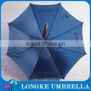 Umbrella Manufacturer Plain Polyester Fabric Wooden Advertising Umbrella thumbnail-3
