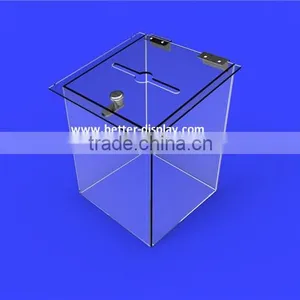 Wholesale Acrylic Green Donation Boxes thumbnail-3