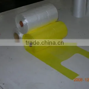 100% Virgin HDPE/LDPE Plastic T-shirt Bags for Shopping Packing thumbnail-1