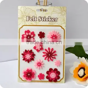Adhesive Felt Sticker , 3d Sticker , Handmade Felt Sticker, Scrapbooking Sticker, Layered Sticker , Flower Felt Sticker thumbnail-1