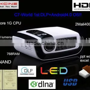 World 1st Android4.0 OS DLP Projector With WIFI and DLNA Technology thumbnail-1