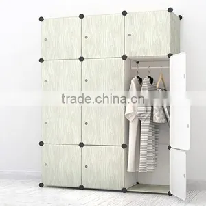 Plastic Wooden Wardrobe Assembled by Panels and Connectors(FH-AL0041-12) thumbnail-1
