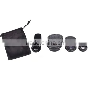 Detachable 180Degree Fisheye Lens+0.4X Wide-angle Lens+6X-10X Macro Lens Set For Mobile Phones, Tablets, Pads and Notebook PCs thumbnail-4