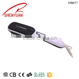 Popular Hot Sell Steam Hair Brush Ceramic Brush Straightens Hair Comb With LCD Display as Seen on TV thumbnail-2
