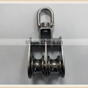 Made in Chinas 5-100mm Nylon Wheel Swivel Stainless Steel Nylon Marine Pulley Blocks thumbnail-4