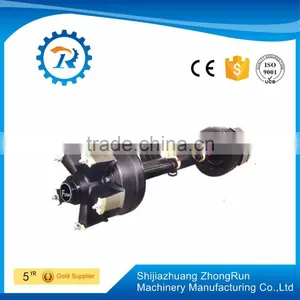 China Heavy Duty Flat Bed Trailer Suspension 13ton Axle for Sale thumbnail-1