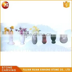 Custom Size Red Granite Gravestone Cemetary Vase thumbnail-1