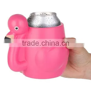 Silicone Pink Flamingo Can Sleeve thumbnail-2