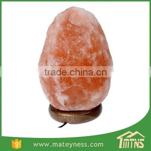 Wood Base Natural Crystal Himalayan Rock Salt Lamp thumbnail-2