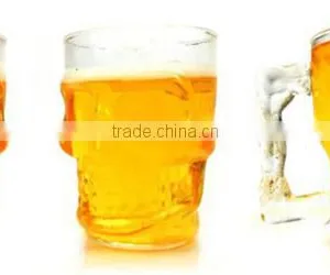 High Clear Skull Glass Mug Skull Beer Stein thumbnail-3