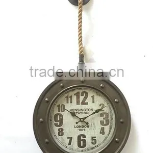 Hot Sale!!! Round Metal Vintage Multi Color Roman Numeral Wall Clock thumbnail-6