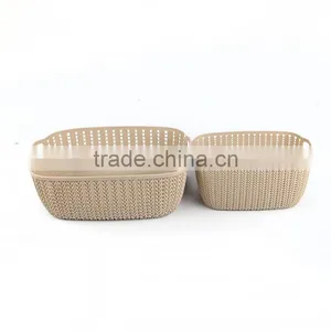 Plastic Square Storage Basket With Multi-colors thumbnail-1
