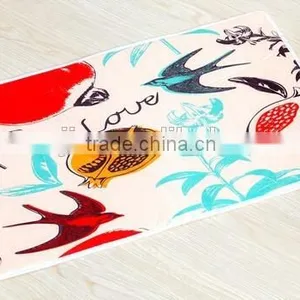 Mix Styles Stock Square Home Plush Water Absorption Non-Slip Mat- Birds thumbnail-1