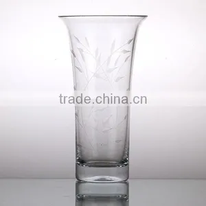 Hand Carved Crystal Glass Vase thumbnail-2