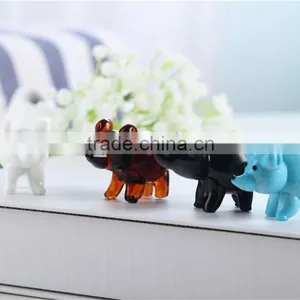 Colored Glass Pig Handicrafts for Household Decoration or Gifts thumbnail-2