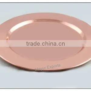 Stainless Steel Charger Plate With Copper Finish thumbnail-2