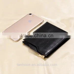 Commercial Custom Business Personalized Unisex Wholesale Genuine Leather RFID Blocking Card Holder Wallet thumbnail-2