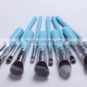 Wholesale 10pcs Makeup Brush Kabuki Brush With Wood Handle High Grade Slim Synthetic Hair thumbnail-2