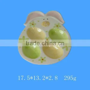 Bunny Shape Ceramic Egg Holder for Easter thumbnail-1