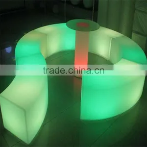 Modern Classic Plastic Partable LED Bench With 16 Colors Change thumbnail-5