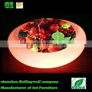 Home Decor Led Fruit Bowl, Plastic Fruit Tray Outdoor Patio Furniture Factory Direct Wholesale, Fruit Plate for Wedding Decorati thumbnail-2