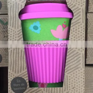 Bamboo Fiber Coffee Mug With Silicone Band thumbnail-4