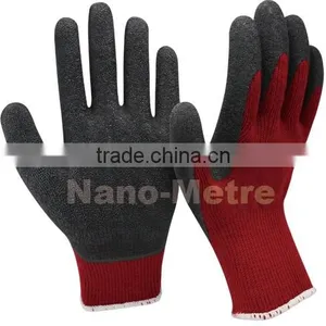 NMSAFETY 10 Gauge Nappy Liner Latex Winter Gloves Black Foam Rubber Working Gloves thumbnail-1